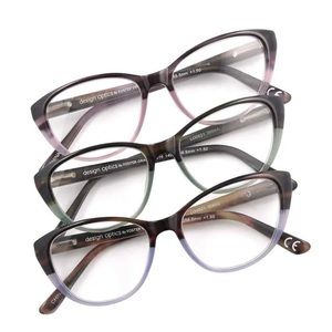Design Optics by Foster Grant Leyna Cat Eye Plastic Reading Glasses, 3-pack
